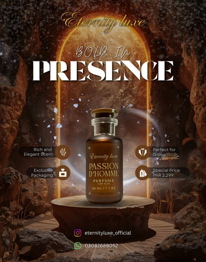 Passion d'Homme Extrait de Parfum 50ml - Luxury Men's Fragrance | Eternity Luxe